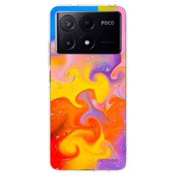 Picasee silikonový průhledný obal pro Xiaomi Poco X6 Pro - Bubbles