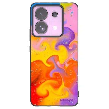 Picasee silikonový černý obal pro Xiaomi Redmi Note 13 Pro 5G - Bubbles