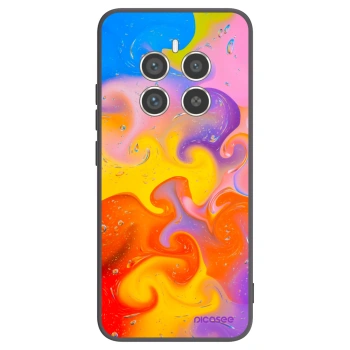 Picasee silikonový černý obal pro Realme 12 Pro 5G - Bubbles