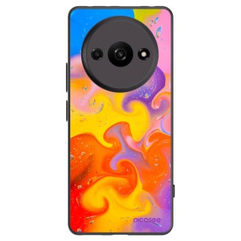Picasee silikonový černý obal pro Xiaomi Redmi A3 - Bubbles