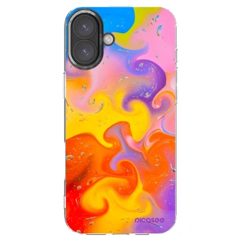 Picasee silikonový průhledný obal pro Apple iPhone 16 Plus - Bubbles