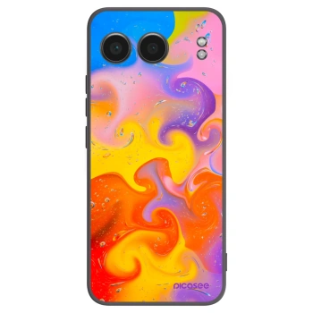 Picasee silikonový černý obal pro OnePlus Nord 4 - Bubbles