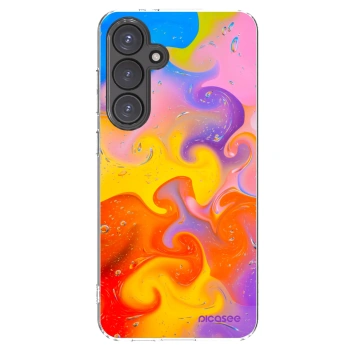 Picasee silikonový průhledný obal pro Samsung Galaxy S24 FE S721B - Bubbles