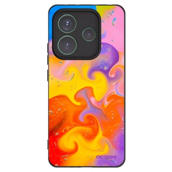 Picasee silikonový černý obal pro Xiaomi Redmi Note 14 5G - Bubbles