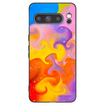Picasee silikonový černý obal pro Google Pixel 8 Pro - Bubbles