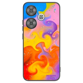 Picasee silikonový černý obal pro Xiaomi Poco F6 - Bubbles