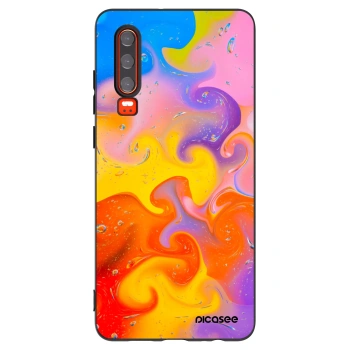 Picasee silikonový černý obal pro Huawei P30 - Bubbles
