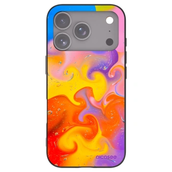 Picasee silikonový černý obal pro Apple iPhone 17 Pro - Bubbles