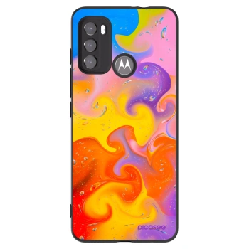 Picasee silikonový černý obal pro Motorola Edge 60 5G - Bubbles
