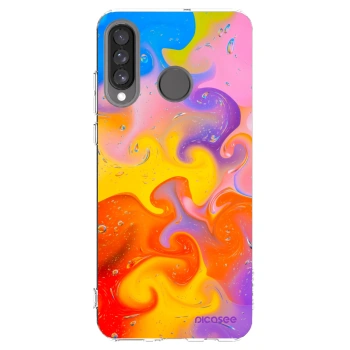 Picasee silikonový průhledný obal pro Huawei P30 Lite - Bubbles