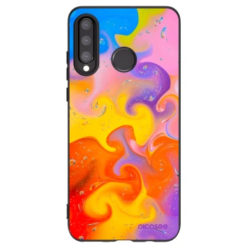 Picasee silikonový černý obal pro Huawei P30 Lite - Bubbles