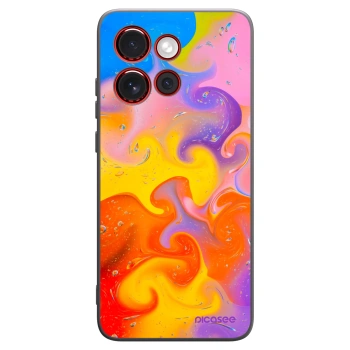 Picasee silikonový černý obal pro Motorola Edge 60 Neo 5G - Bubbles
