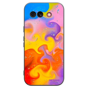 Picasee silikonový černý obal pro Google Pixel 10a - Bubbles