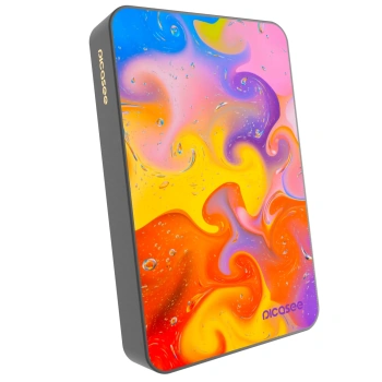 Picasee Powerbanka s MagSafe 10 000 mAh Šedá - Bubbles