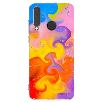 Picasee silikonový průhledný obal pro Honor 20 Lite - Bubbles
