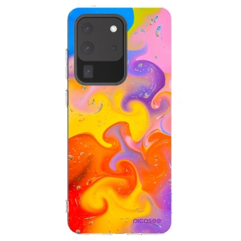 Picasee silikonový průhledný obal pro Samsung Galaxy S20 Ultra 5G G988F - Bubbles