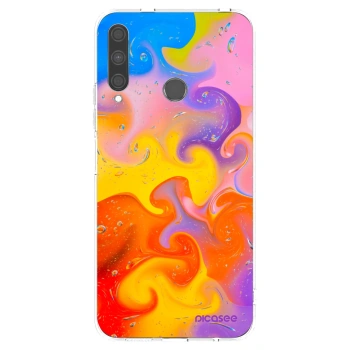 Picasee silikonový průhledný obal pro Huawei P40 Lite E - Bubbles