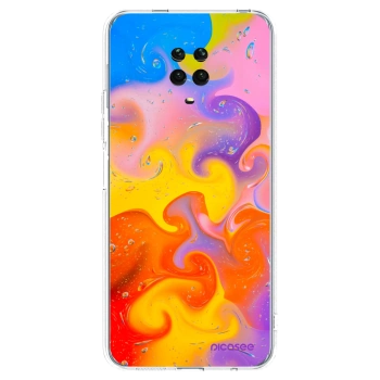 Picasee silikonový průhledný obal pro Xiaomi Redmi Note 9 Pro - Bubbles