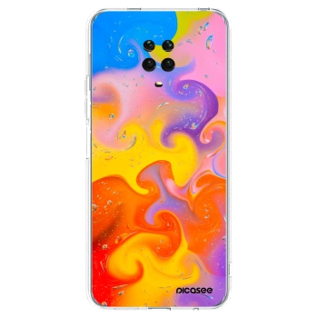 Picasee silikonový průhledný obal pro Xiaomi Redmi Note 9S - Bubbles
