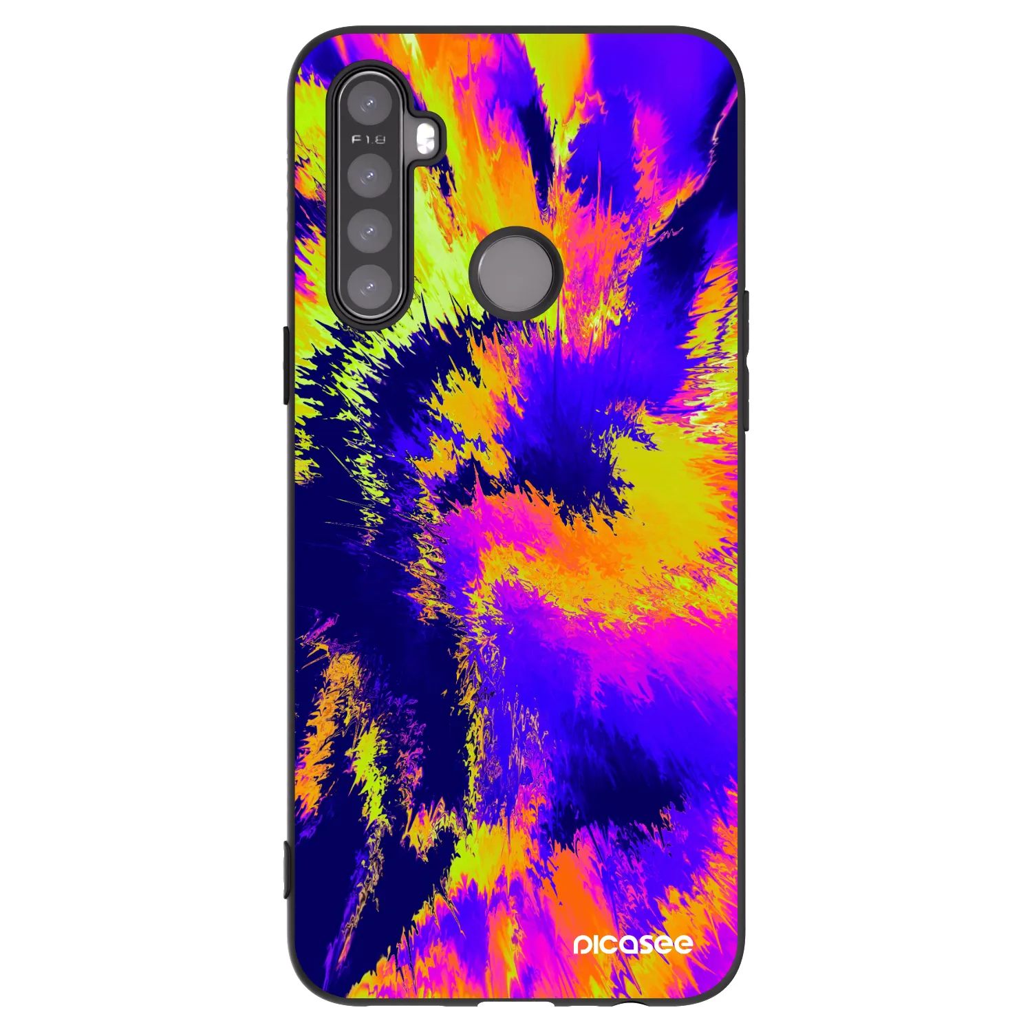 Picasee silikonový černý obal pro Realme 5 - Burn