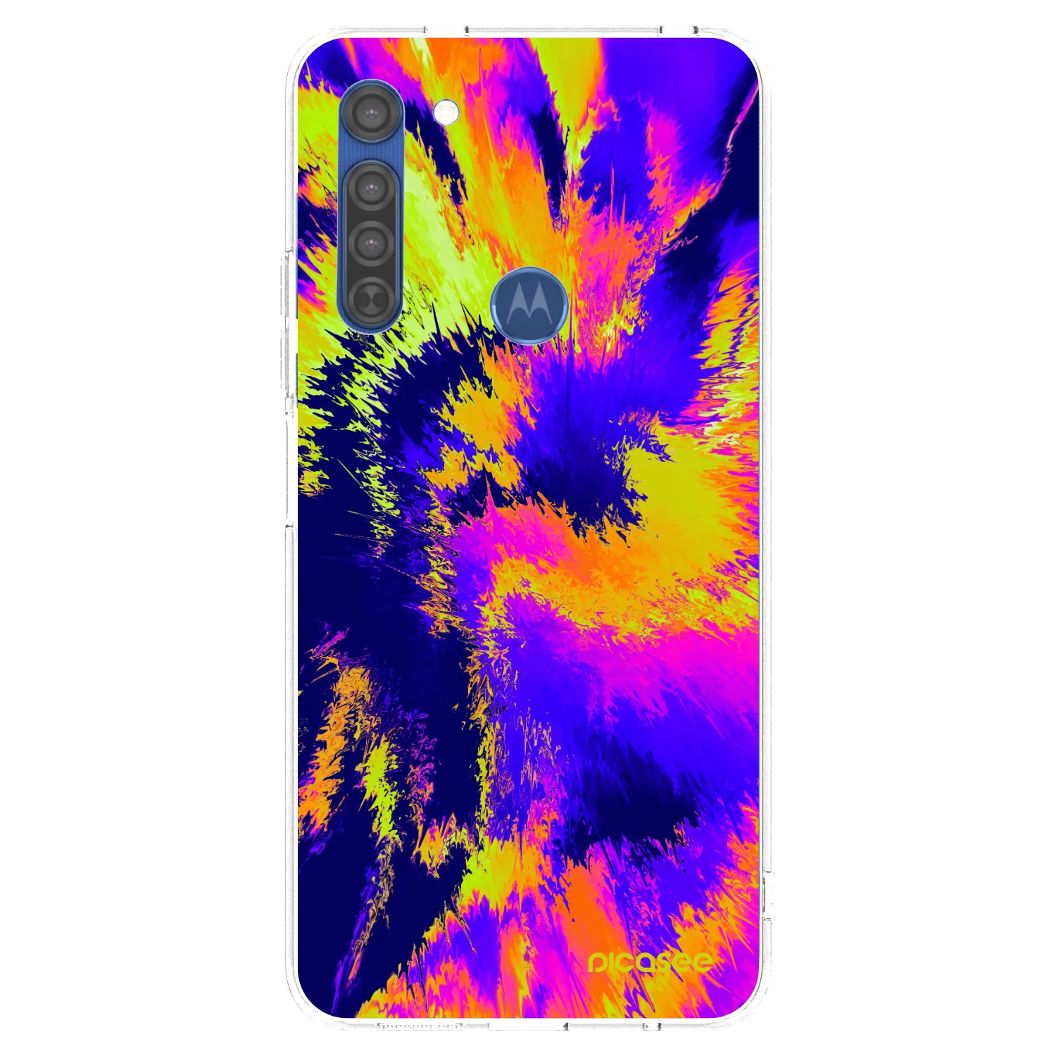 Picasee silikonový průhledný obal pro Motorola Moto G8 - Burn