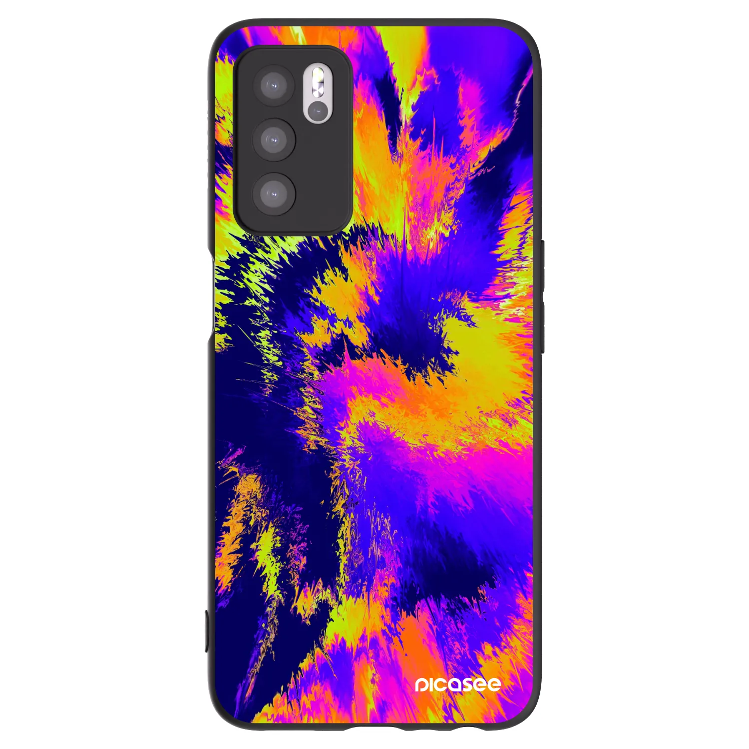 Picasee silikonový černý obal pro OPPO A16s - Burn