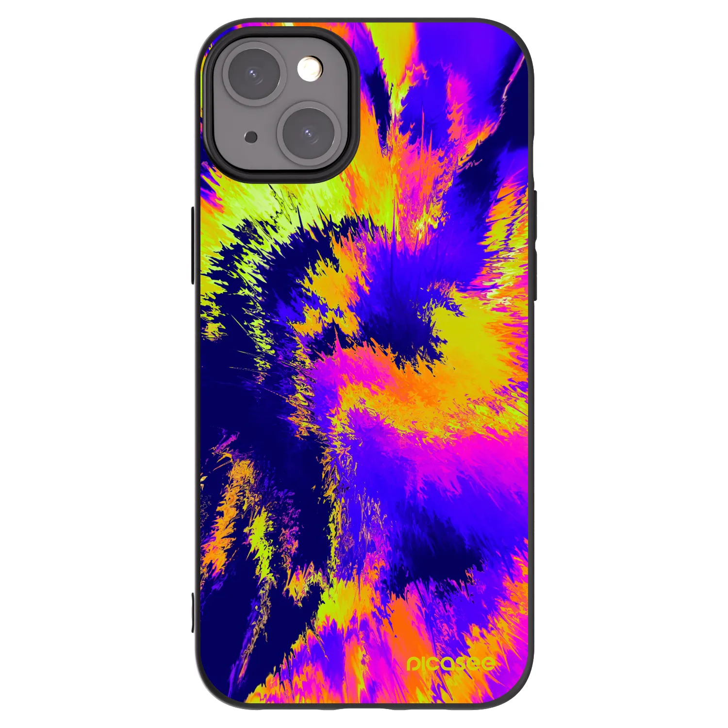 Picasee silikonový černý obal pro Apple iPhone 15 Plus - Burn