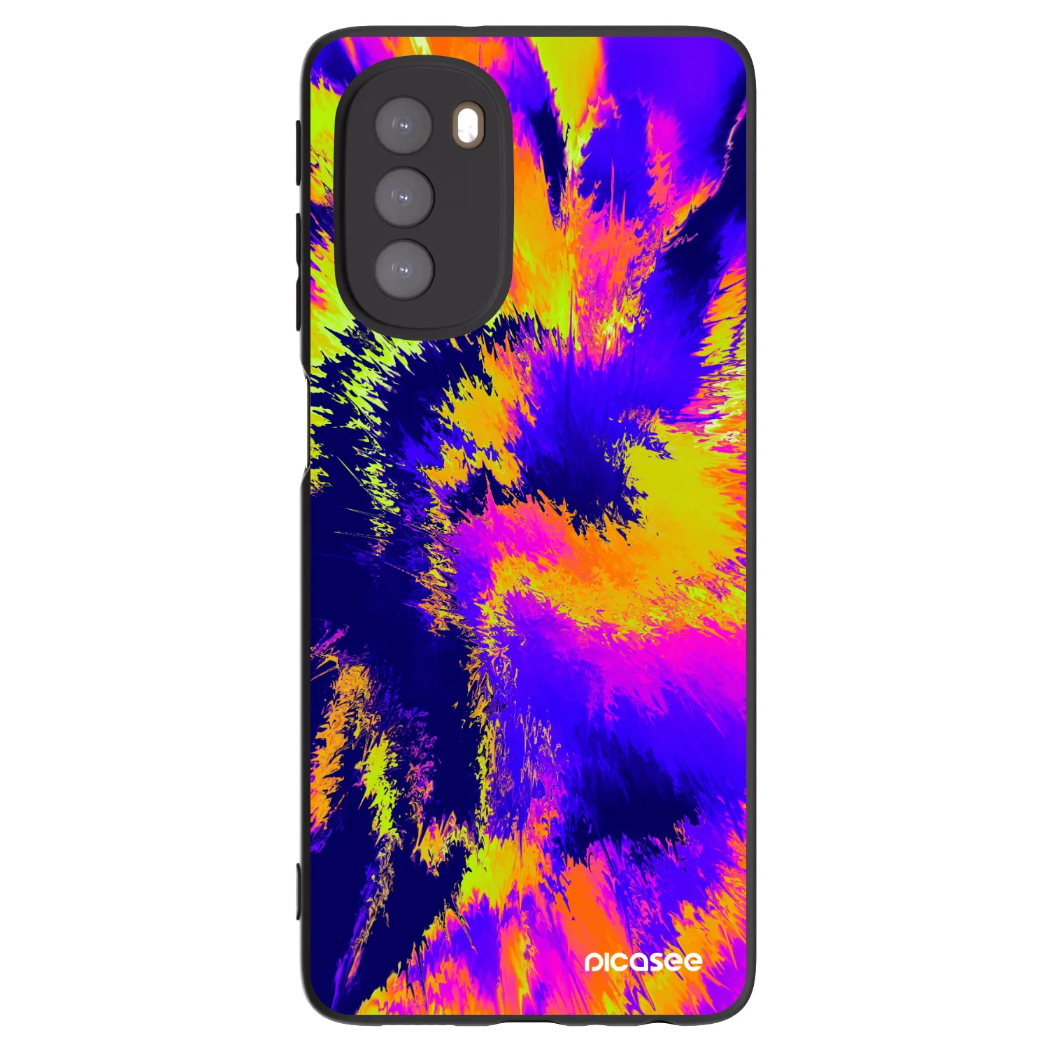 Picasee silikonový černý obal pro Motorola Moto G51 - Burn
