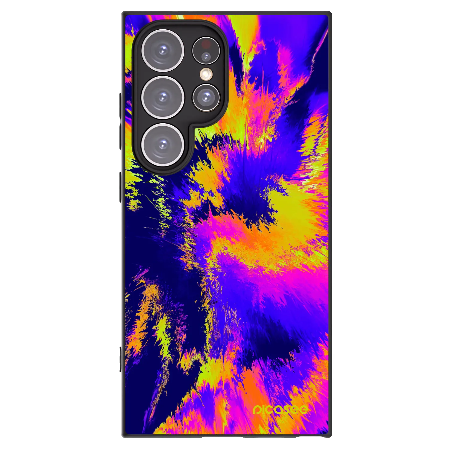 Picasee silikonový černý obal pro Samsung Galaxy S24 Ultra S928B 5G - Burn