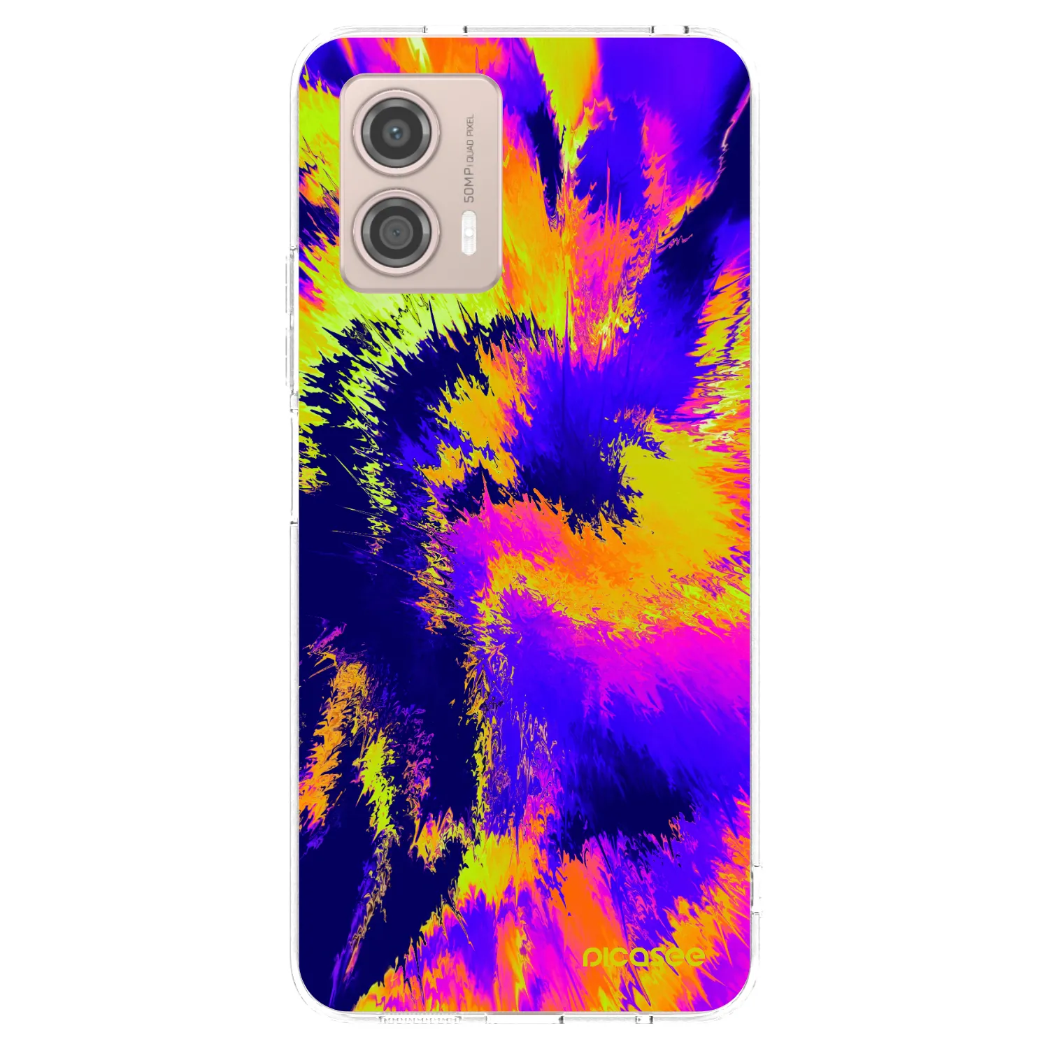 Picasee silikonový průhledný obal pro Motorola Moto G53 5G - Burn