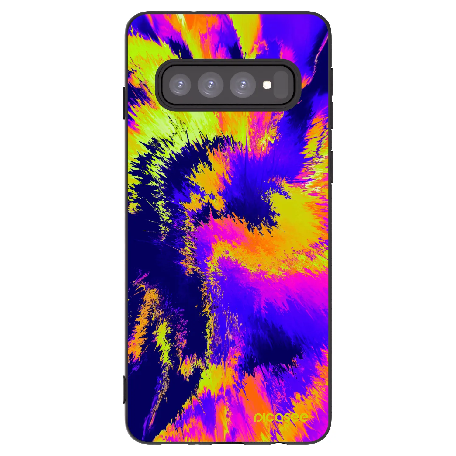 Picasee silikonový černý obal pro Samsung Galaxy S10 G973 - Burn