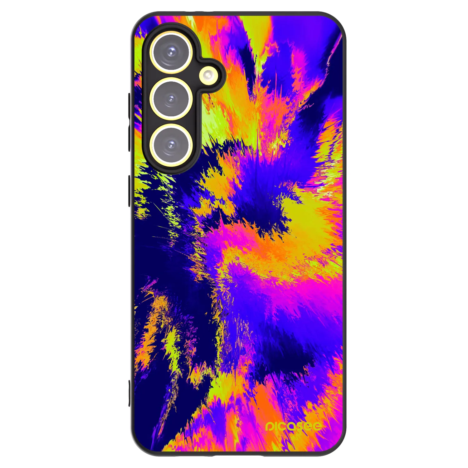 Picasee silikonový černý obal pro Samsung Galaxy S24 FE S721B - Burn