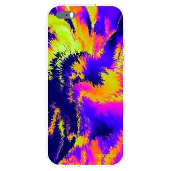 Picasee silikonový průhledný obal pro Apple iPhone 5/5S/SE - Burn
