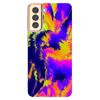 Picasee silikonový průhledný obal pro Samsung Galaxy S21+ 5G G996F - Burn