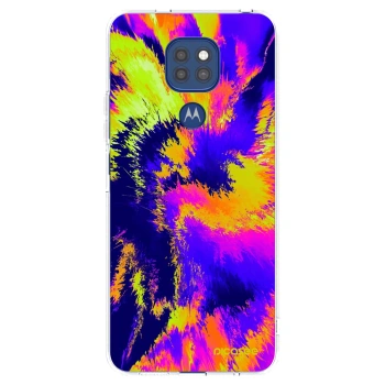 Picasee silikonový průhledný obal pro Motorola Moto G9 Play - Burn