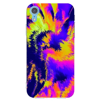 Picasee silikonový průhledný obal pro Apple iPhone XR - Burn