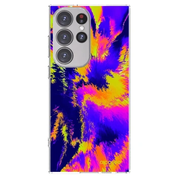 Picasee silikonový průhledný obal pro Samsung Galaxy S23 Ultra 5G - Burn