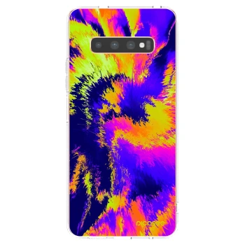 Picasee silikonový průhledný obal pro Samsung Galaxy S10 Plus G975 - Burn
