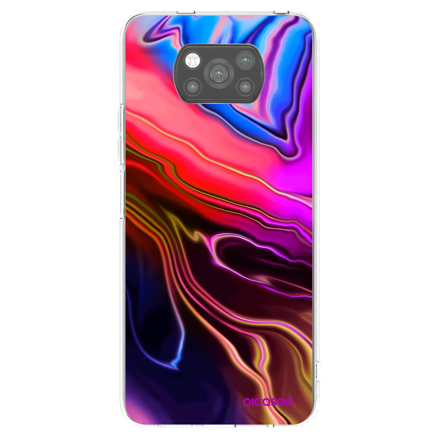 Picasee silikonový černý obal pro Xiaomi Poco X3 - Electric