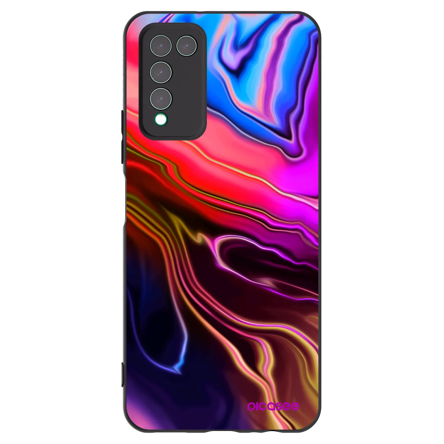 Picasee silikonový černý obal pro Honor 10X Lite - Electric