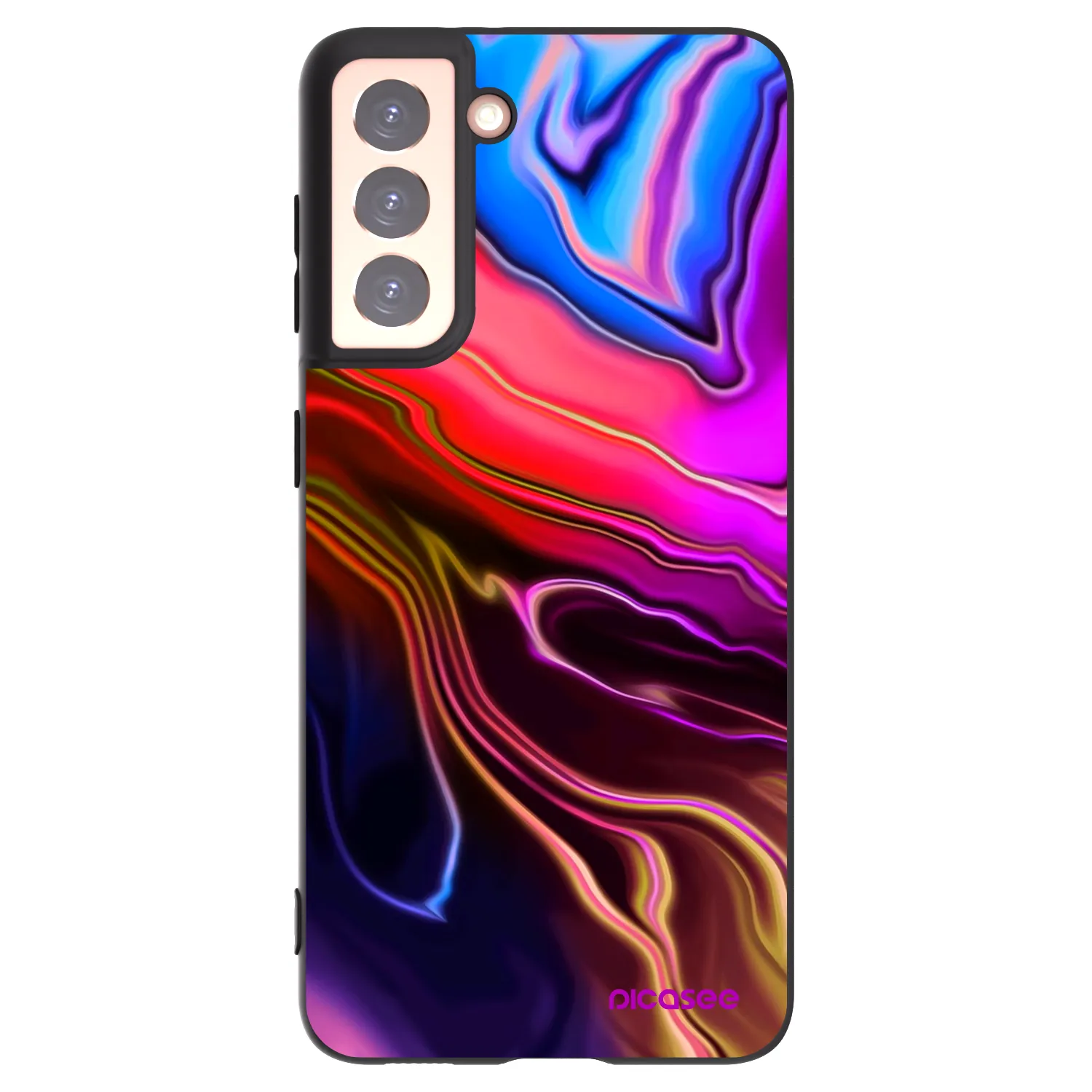 Picasee silikonový černý obal pro Samsung Galaxy S21 5G G991B - Electric