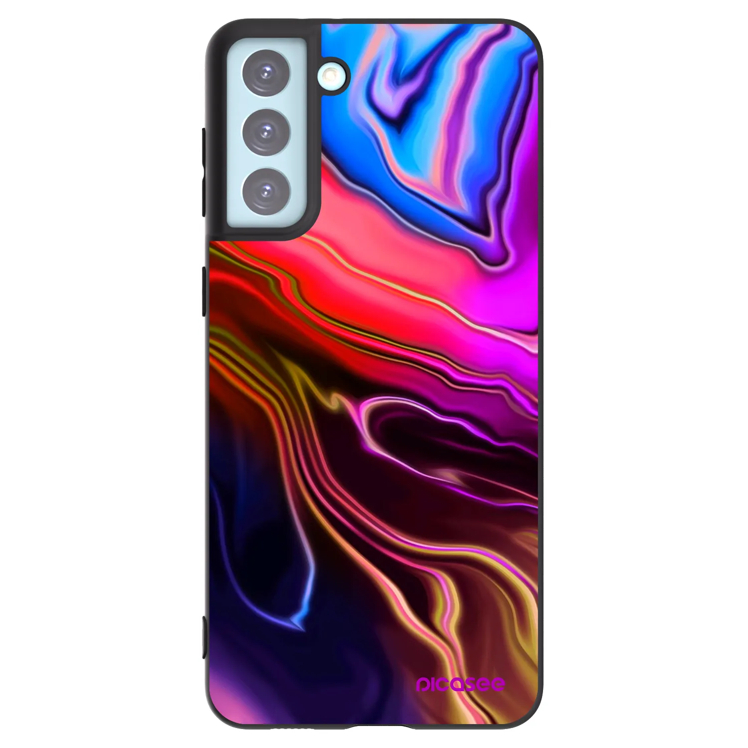 Picasee silikonový černý obal pro Samsung Galaxy S21+ 5G G996F - Electric