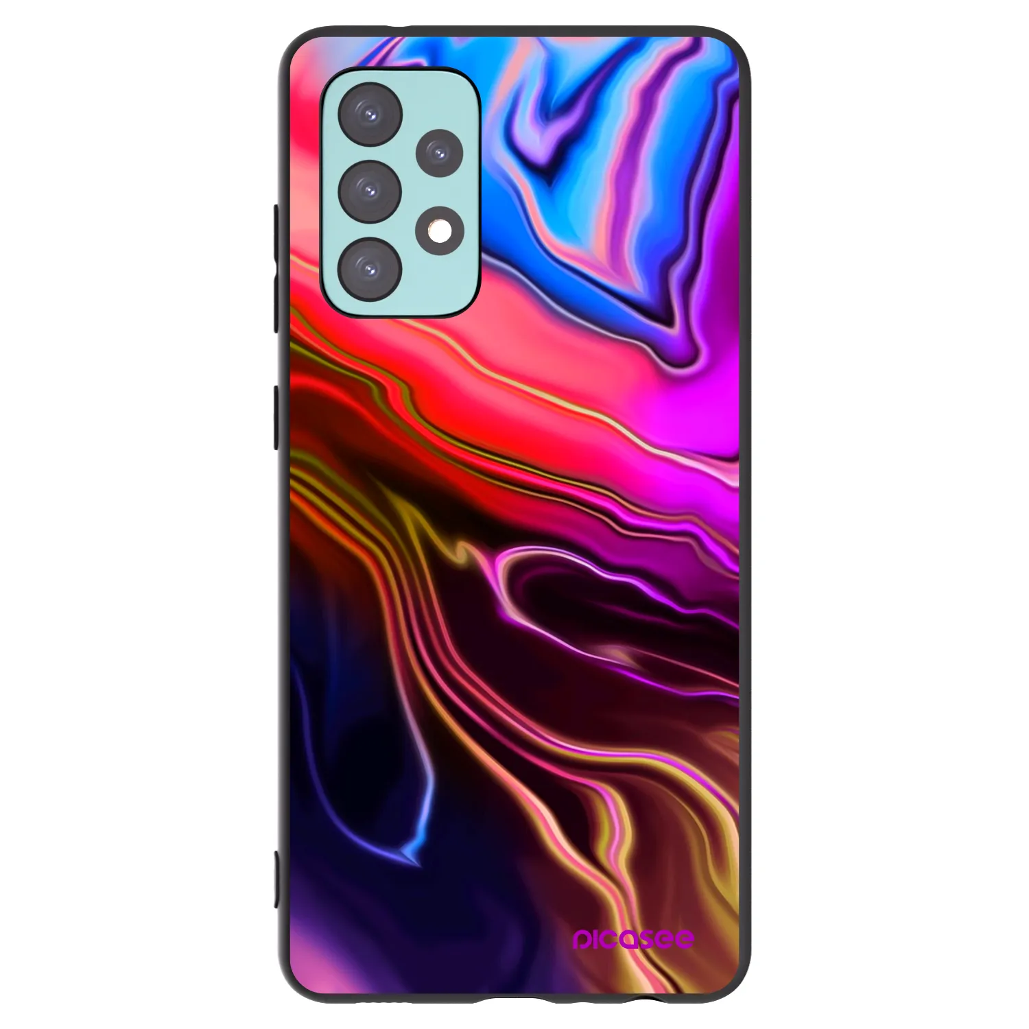 Picasee silikonový černý obal pro Samsung Galaxy A72 A725F - Electric
