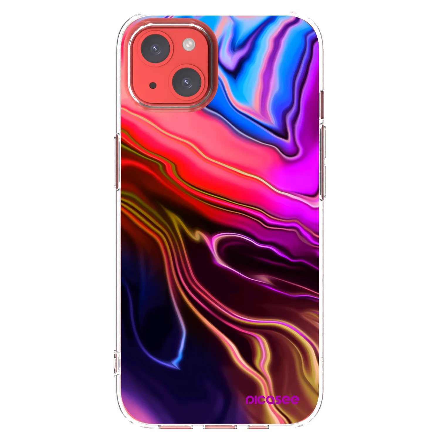 Picasee silikonový průhledný obal pro Apple iPhone 13 - Electric