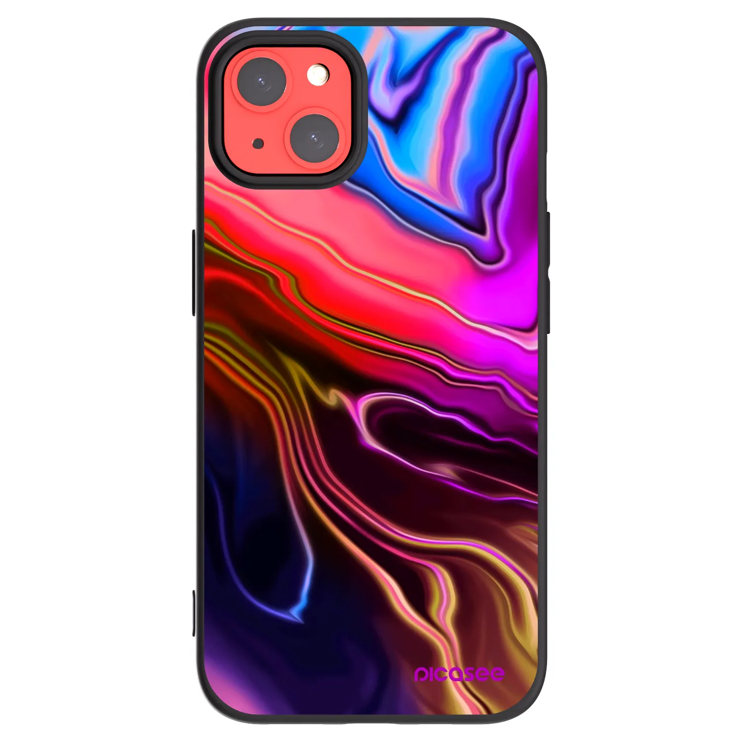 Picasee silikonový černý obal pro Apple iPhone 13 - Electric