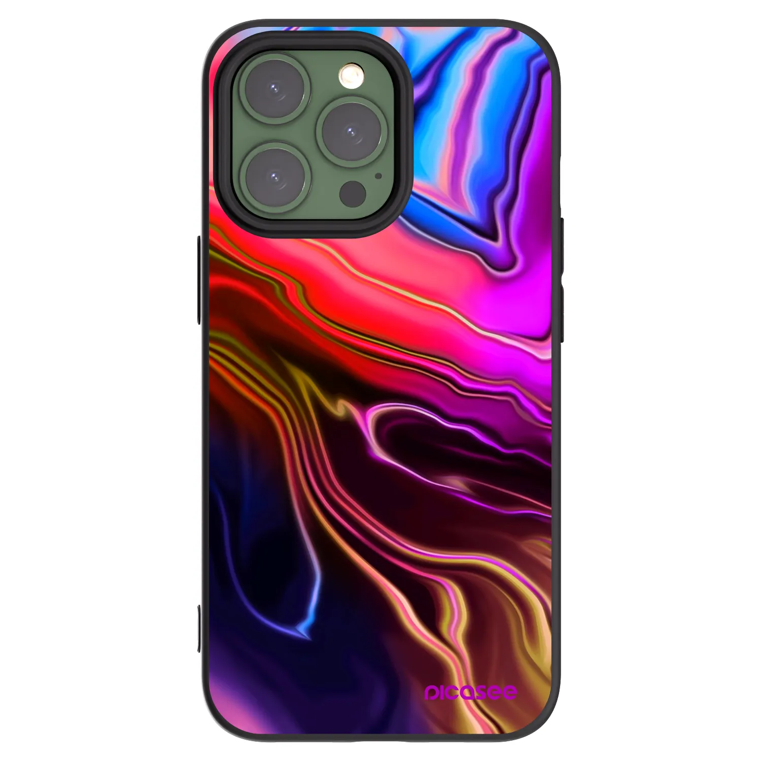 Picasee silikonový černý obal pro Apple iPhone 13 Pro - Electric