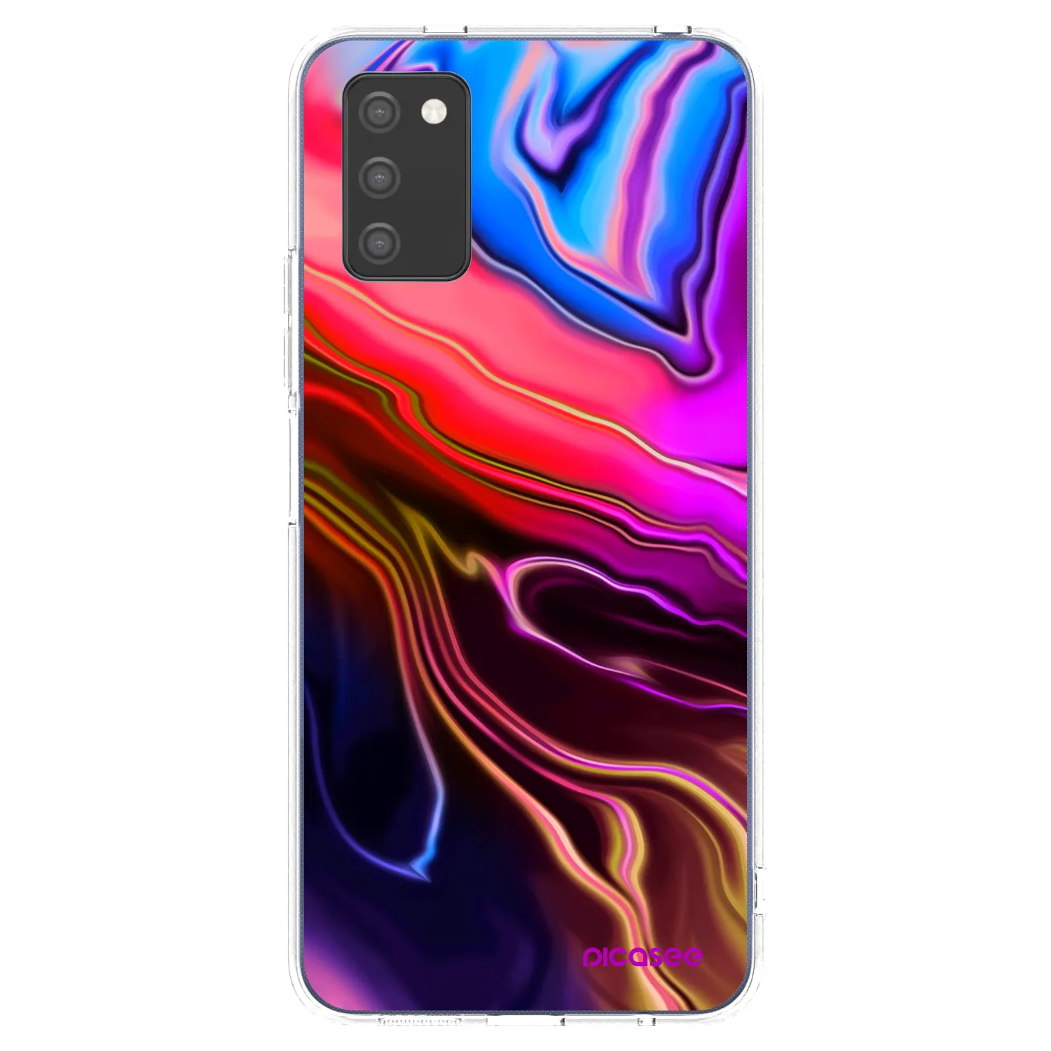Picasee silikonový průhledný obal pro Samsung Galaxy A02s A025G - Electric