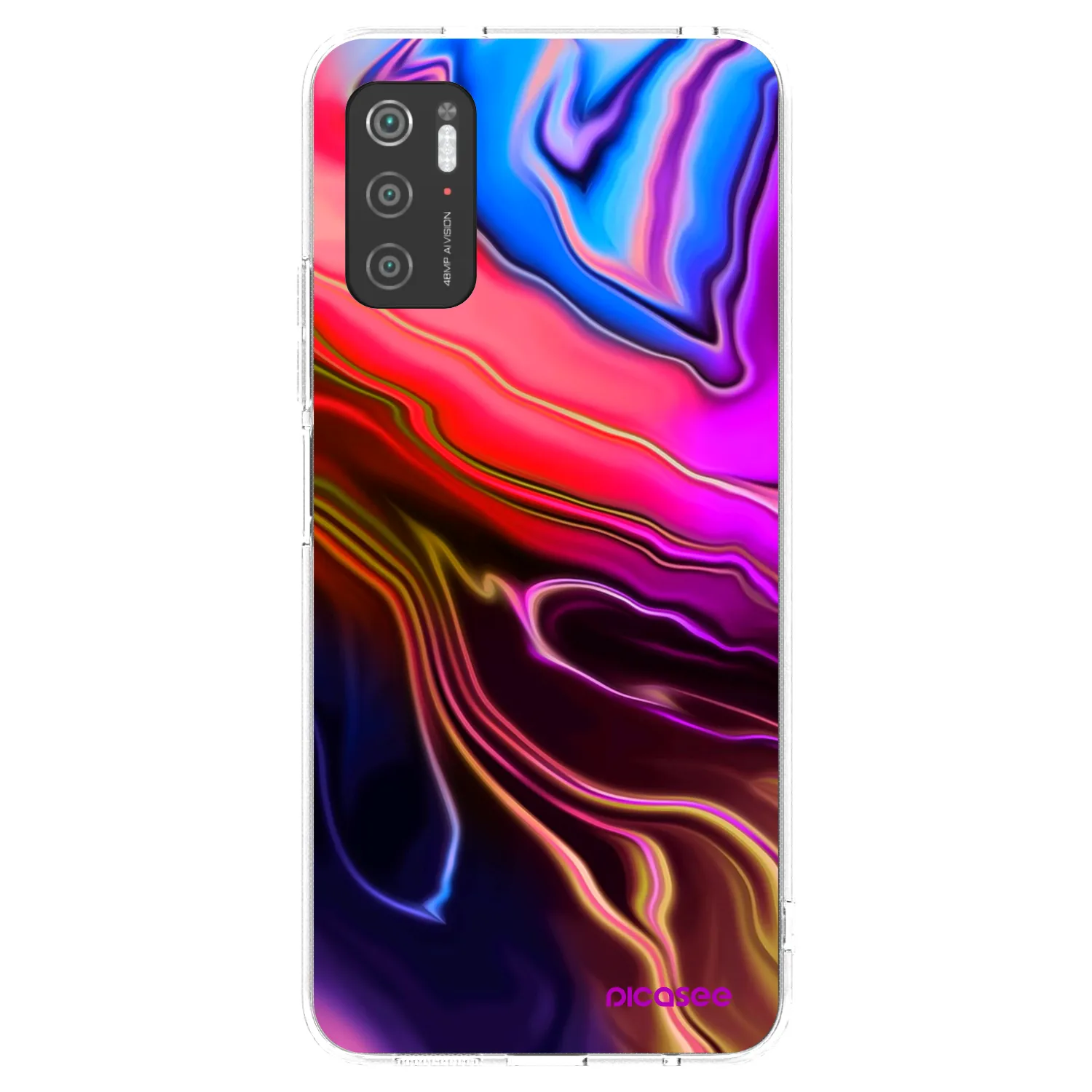 Picasee silikonový průhledný obal pro Xiaomi Poco M3 Pro 5G - Electric
