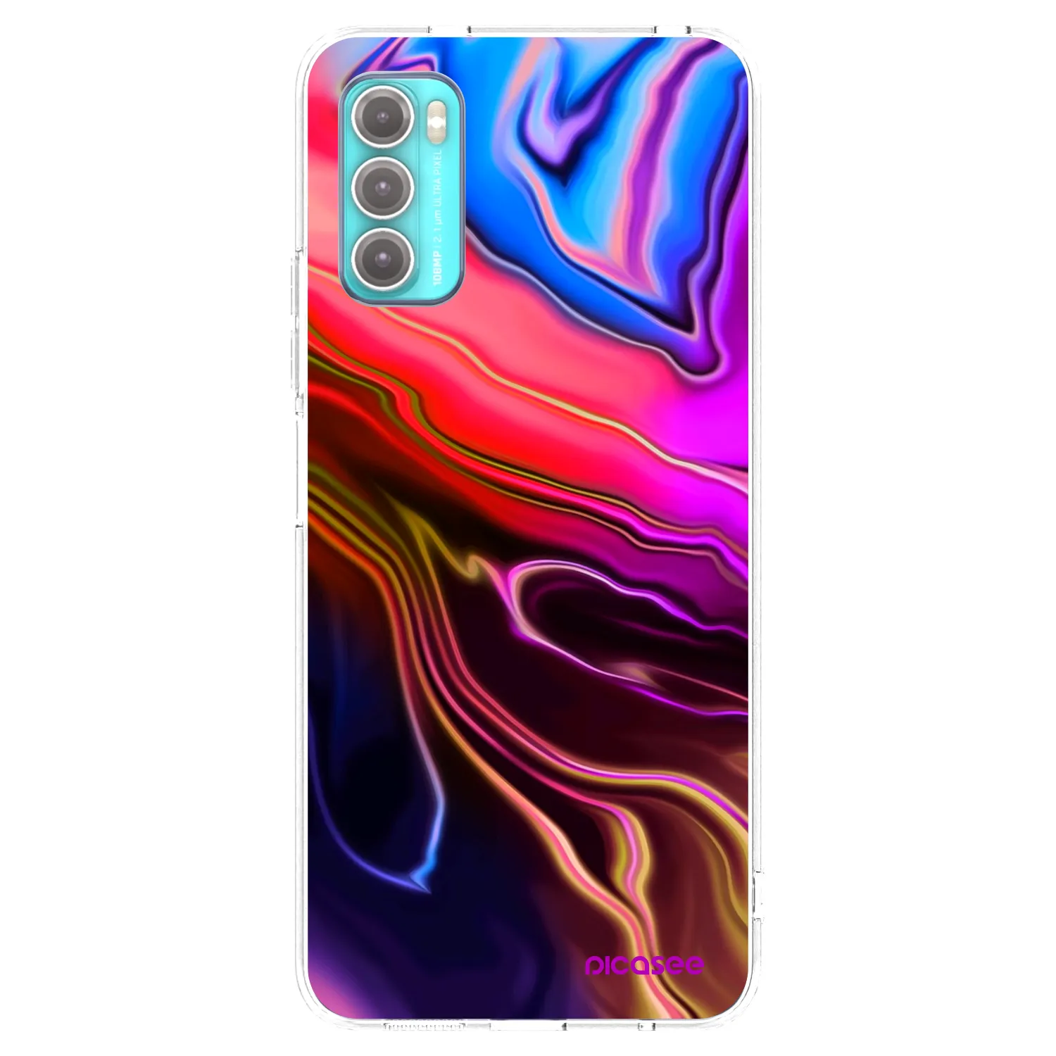 Picasee silikonový průhledný obal pro Motorola Moto G60 - Electric