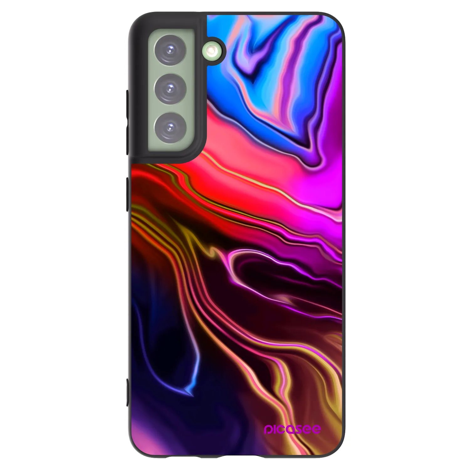Picasee silikonový černý obal pro Samsung Galaxy S21 FE 5G - Electric